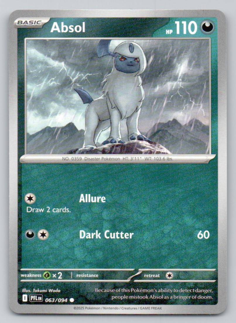 Absol 063 NOR Card - Phantasmal Flames