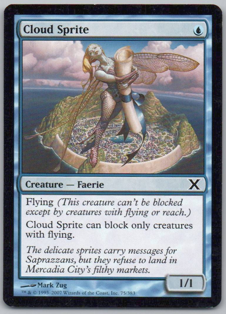 Cloud Sprite 75 Normal Creature Card - 10th Edition