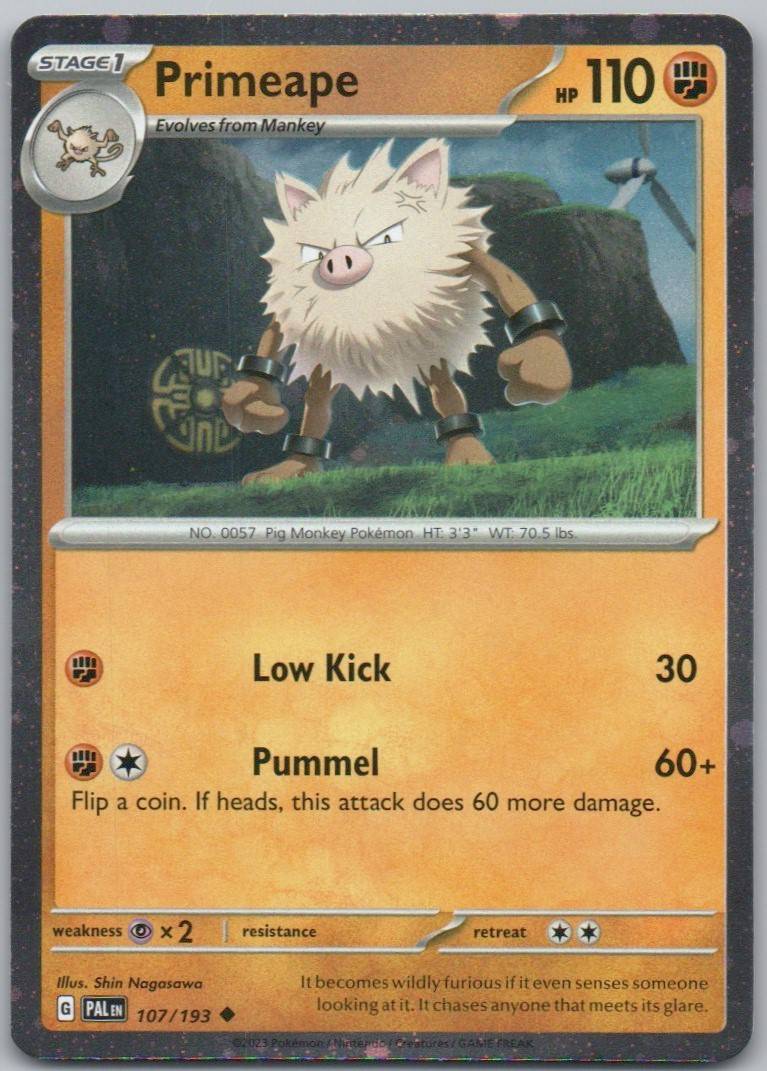 Primeape 107 Cosmos Fighting Card - Paldea Evolved