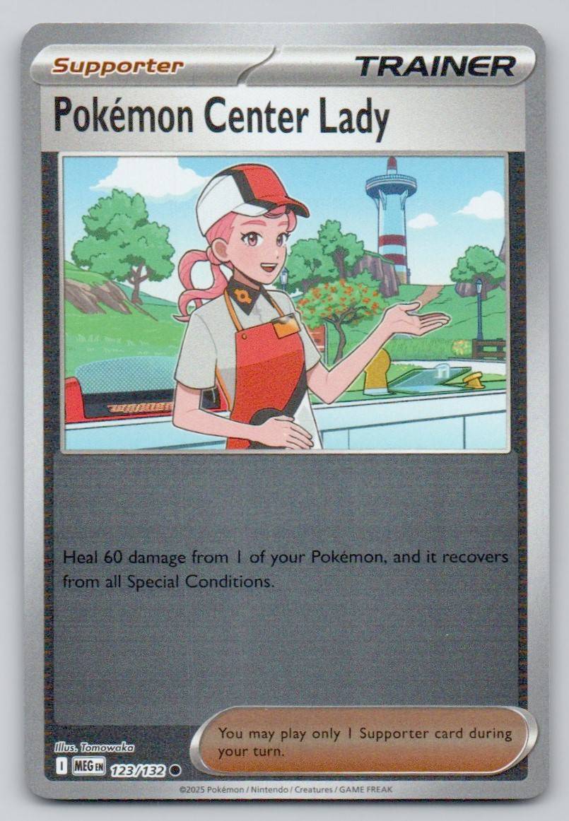 Pokemon Center Lady 123 REV Card - Mega Evolution