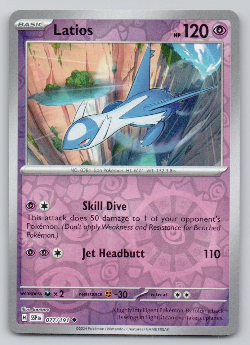 Latios 077 REV Card - Surging Sparks