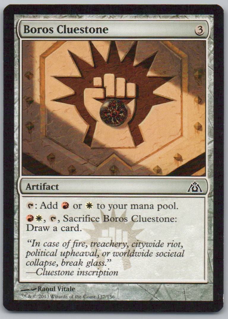 Boros Cluestone 137 Normal Artifact Card - Dragon's Maze