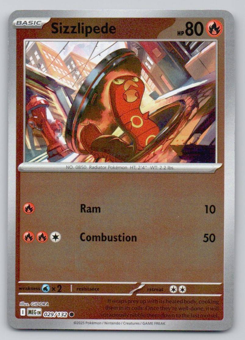 Sizzlipede 029 REV Card - Mega Evolution