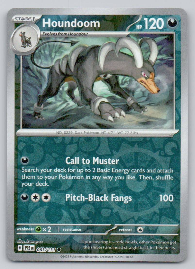 Houndoom 063 REV Card - Prismatic Evolutions