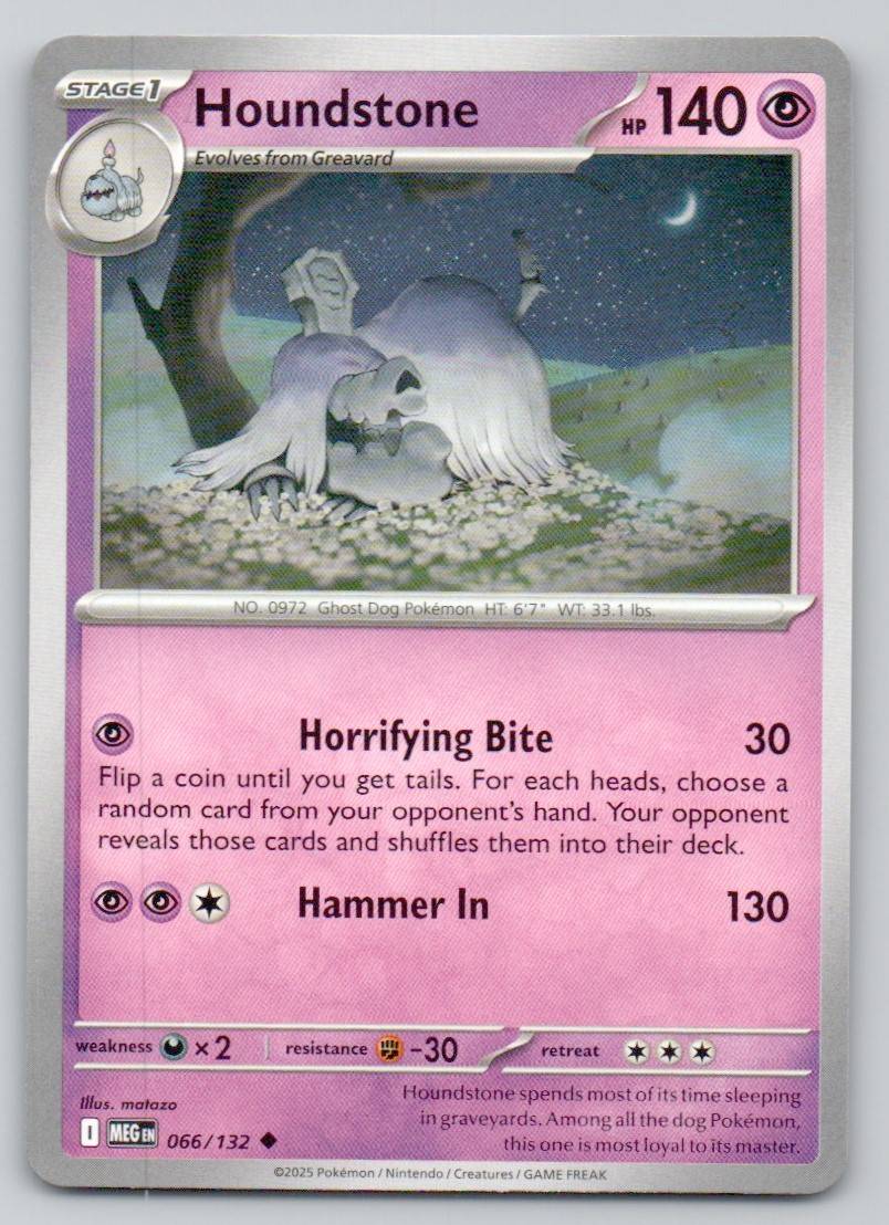 Houndstone 066 NOR Card - Mega Evolution