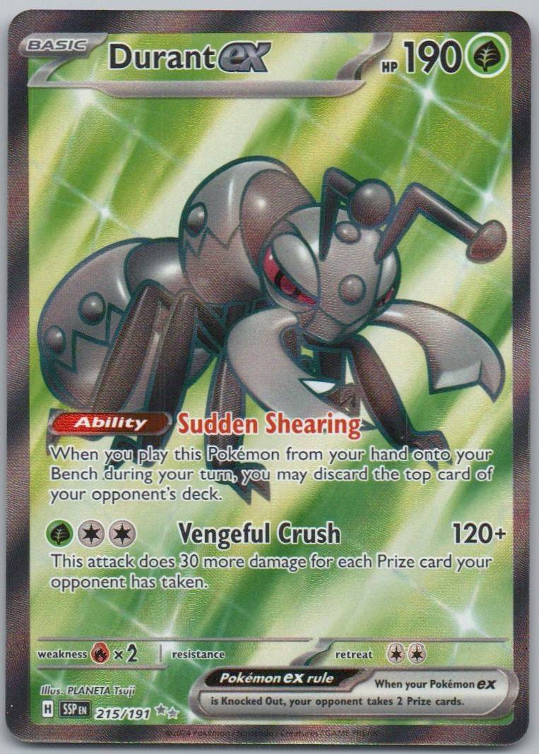 Durant ex 215 Holo Grass Card - Surging Sparks