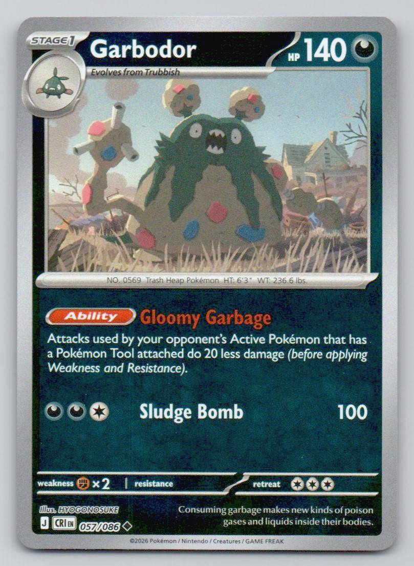 Garbodor 057 REV Card - ME04: Chaos Rising