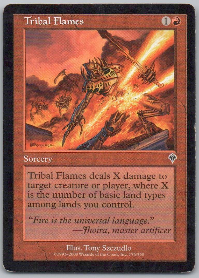 Tribal Flames 176 Normal Sorcery Card - Invasion