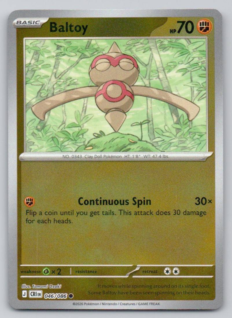 Baltoy 046 REV Card - ME04: Chaos Rising