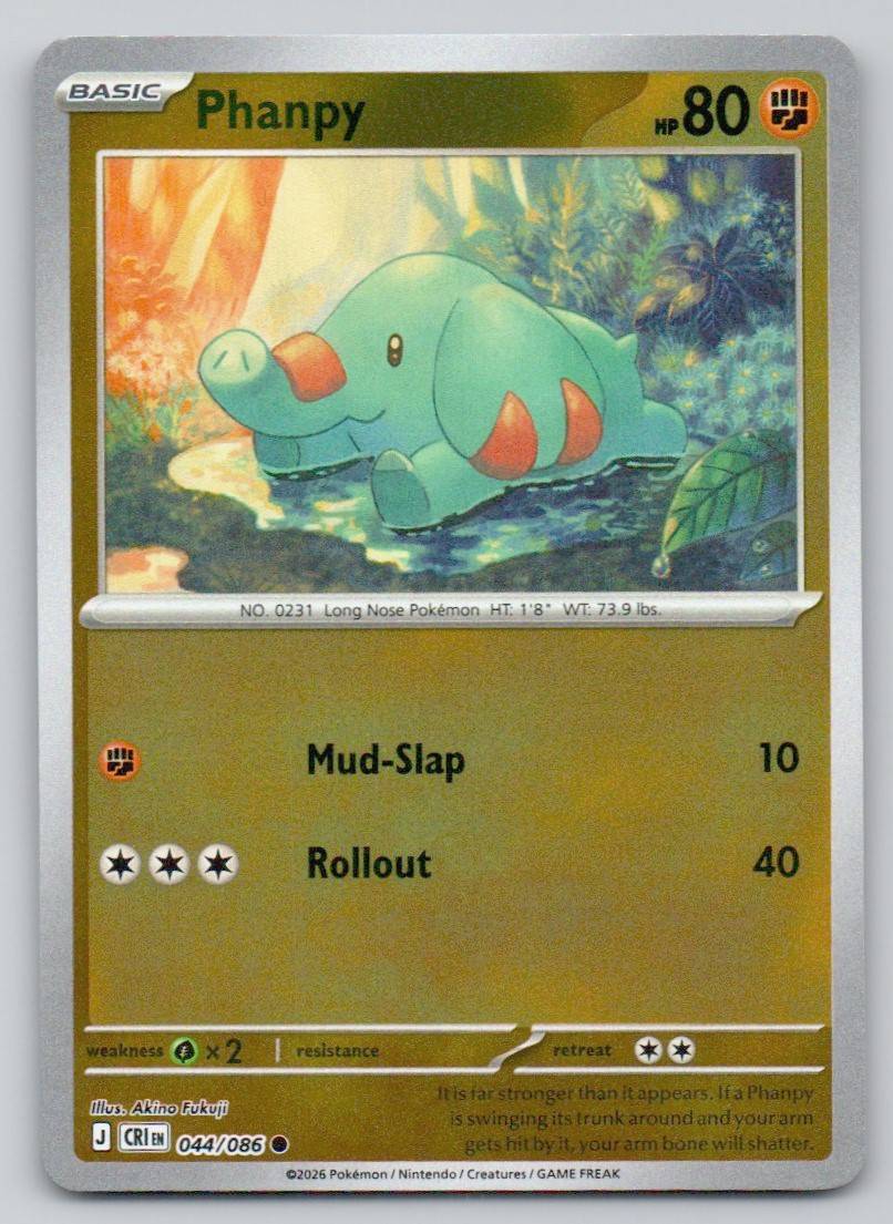 Phanpy 044 HOL Card - ME04: Chaos Rising