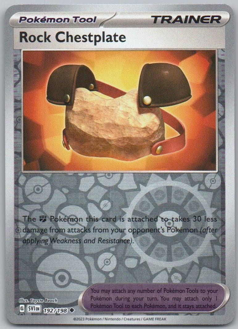 Rock Chestplate 192 REV Card - Scarlet & Violet