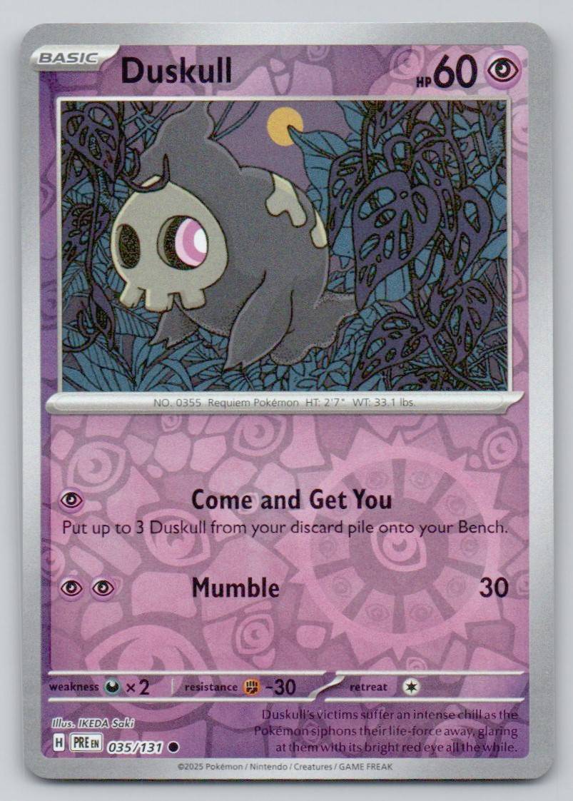 Duskull 035 REV Card - Prismatic Evolutions