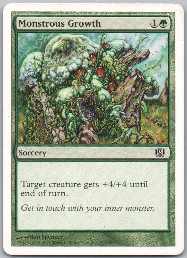 Monstrous Growth 266 Normal Sorcery Card - 8th Edition
