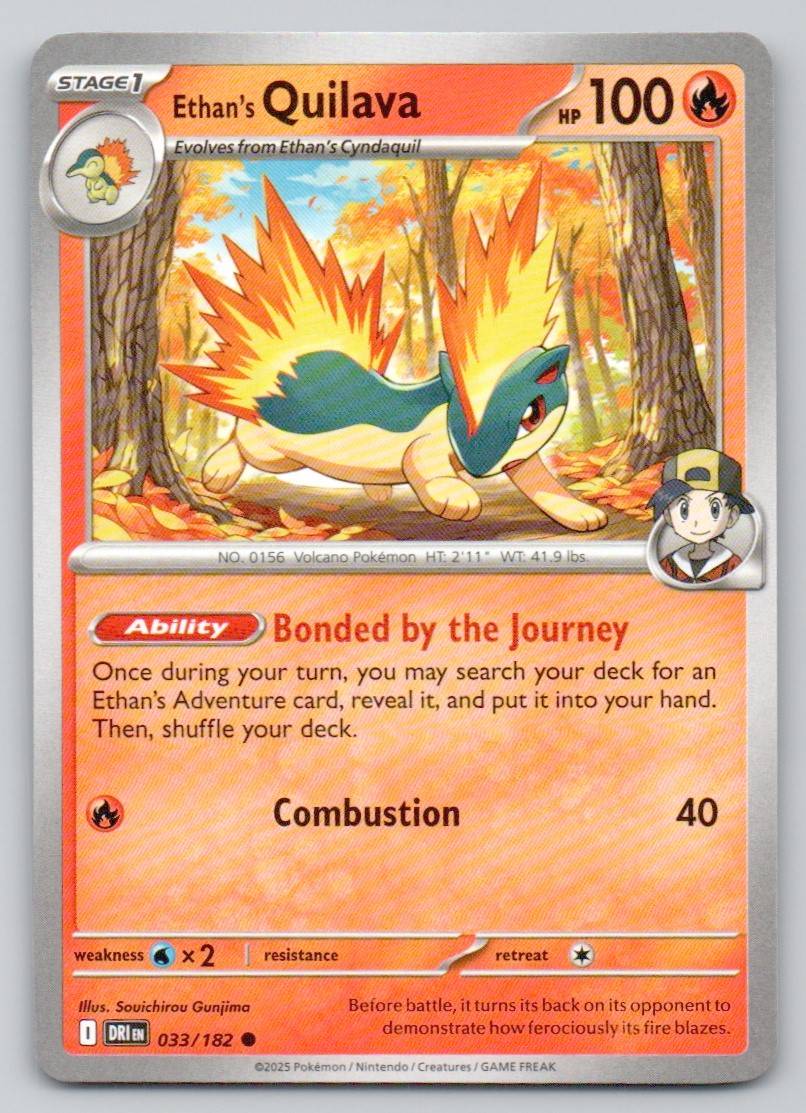 Ethan's Quilava 033 NOR Card - Destined Rivals