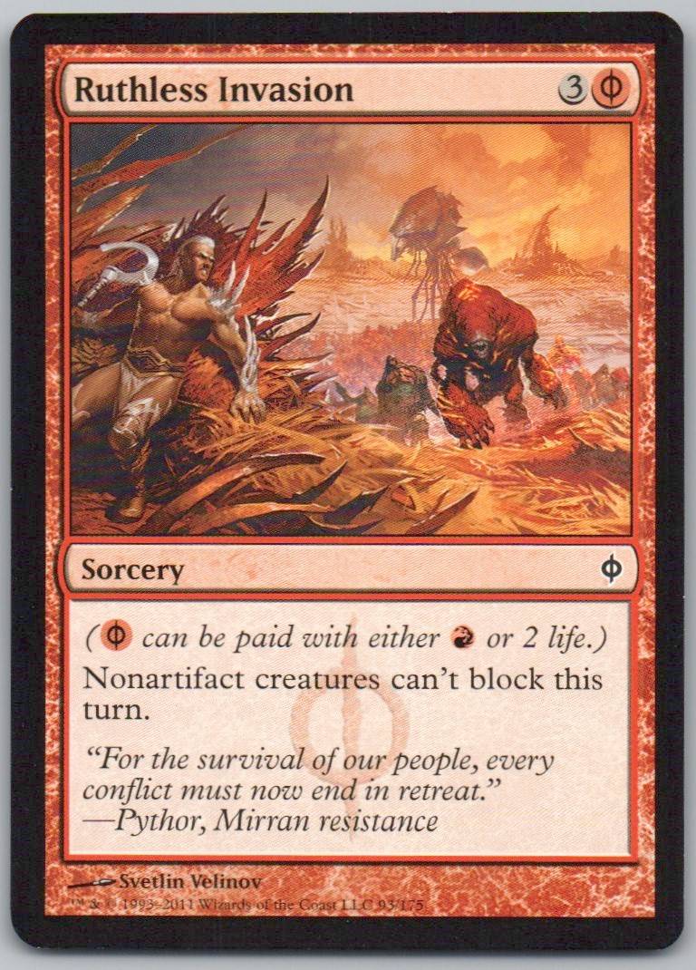 Ruthless Invasion 93 Normal Sorcery Card - New Phyrexia
