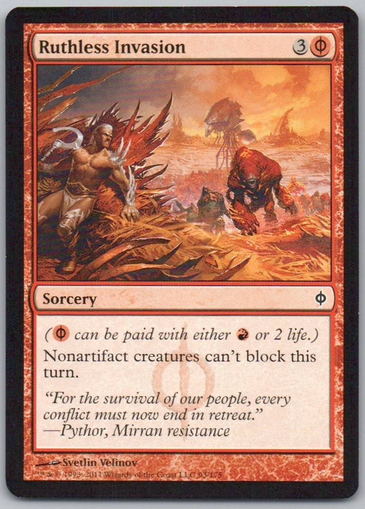 Ruthless Invasion 93 Normal Sorcery Card - New Phyrexia