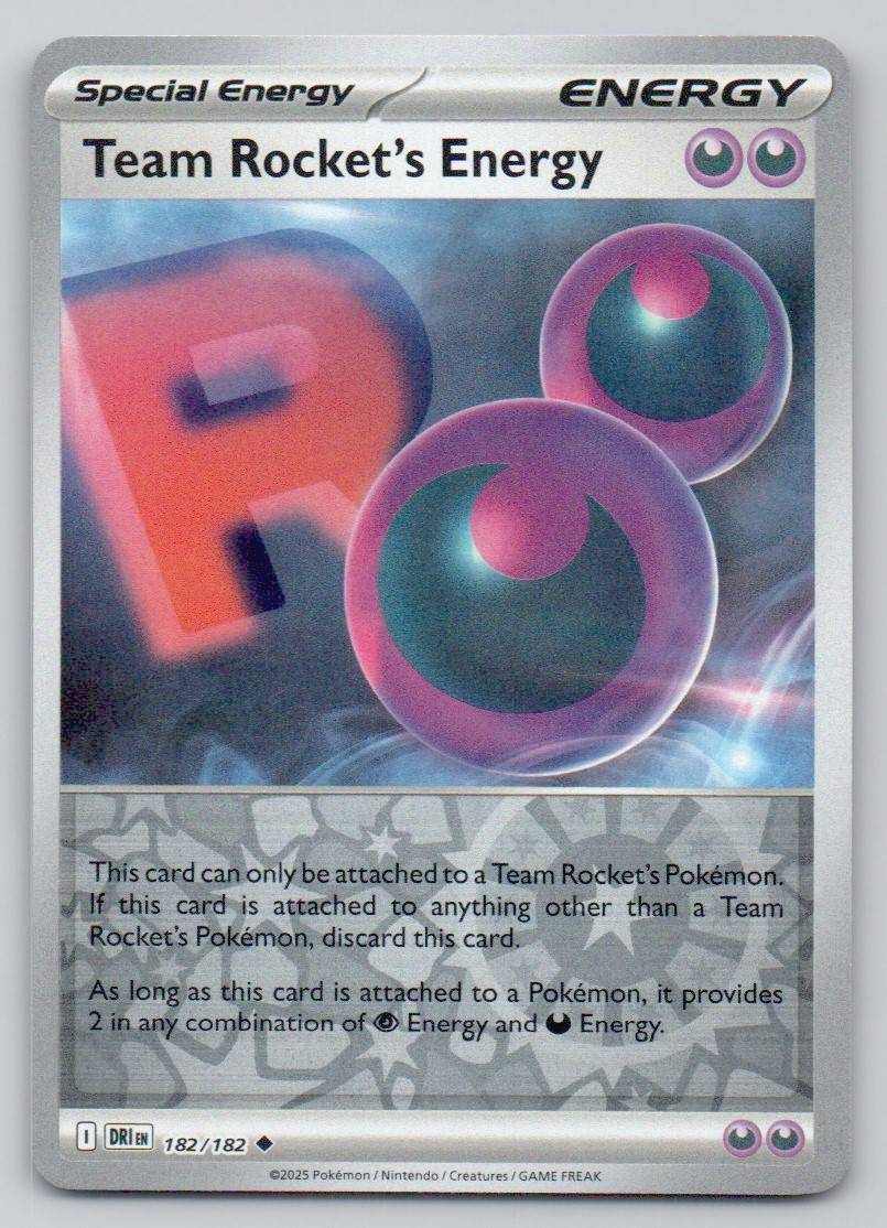 Team Rocket's Energy 182 REV Card - Destined Rivals