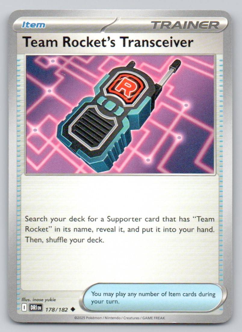 Team Rocket's Transceiver 178 NOR Card - Destined Rivals