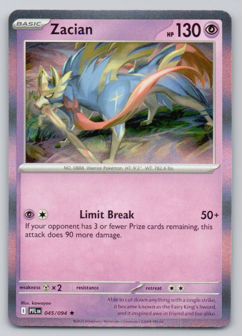 Zacian 045 NOR Card - Phantasmal Flames