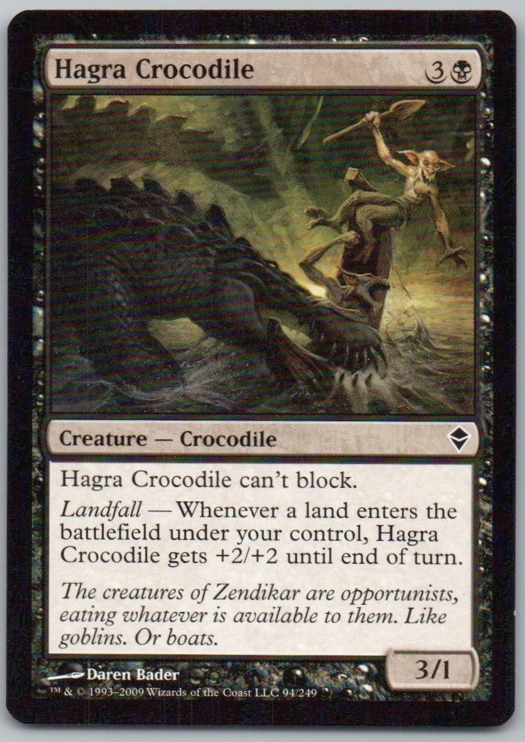 Hagra Crocodile 94 Normal Creature Card - Zendikar