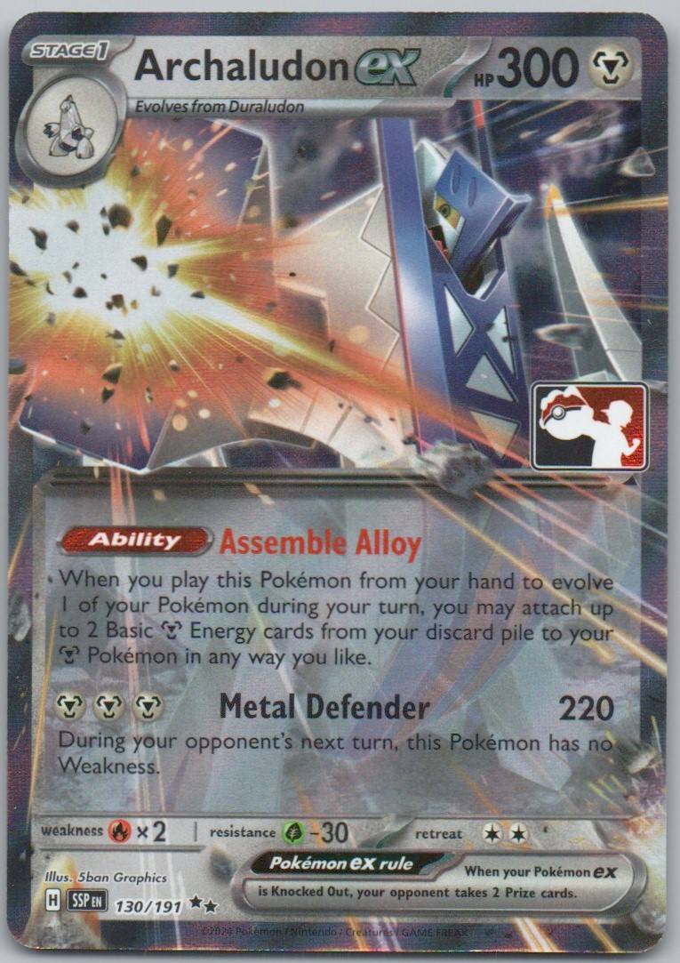 Archaludon ex 130 Play Steel Card - Surging Sparks