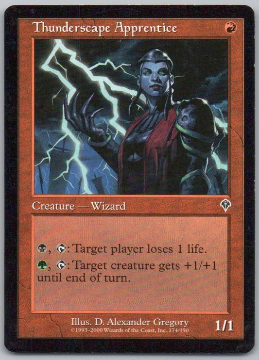 Thunderscape Apprentice 174 Normal Creature Card - Invasion