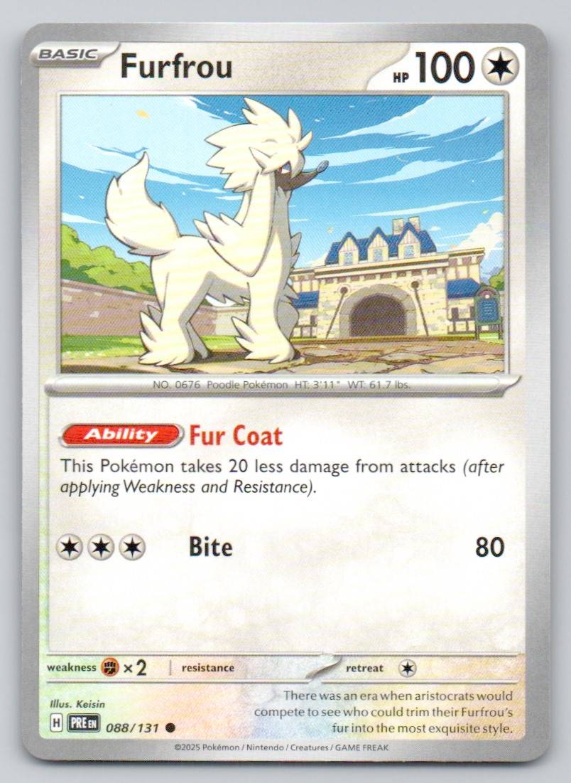 Furfrou 088 NOR Card - Prismatic Evolutions