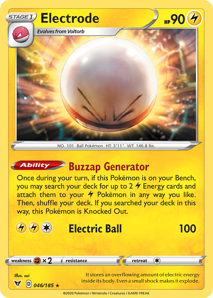 Electrode 046 Holo Lightning Card - Vivid Voltage