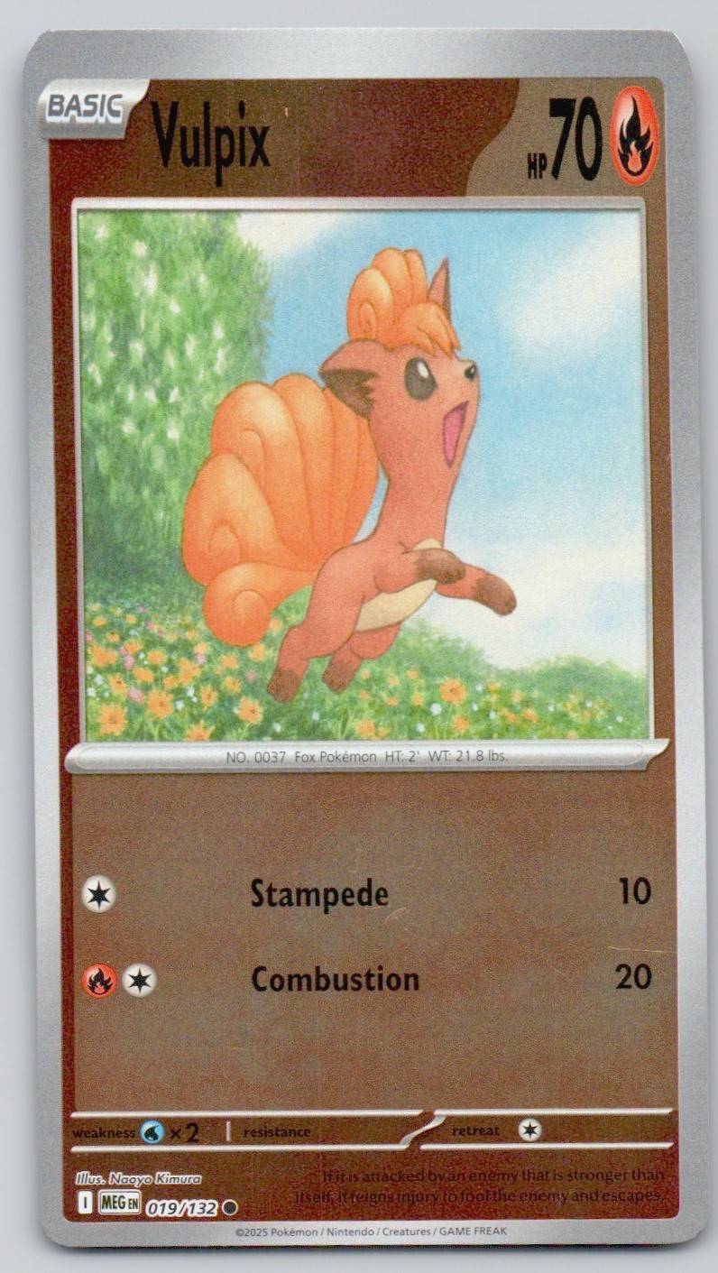 Vulpix 019 REV Card - Mega Evolution
