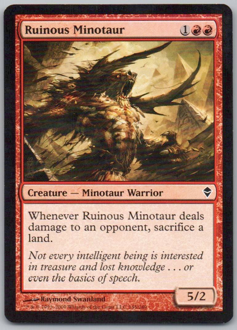 Ruinous Minotaur 145 Normal Creature Card - Zendikar