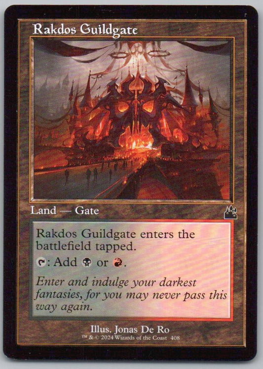 Rakdos Guildgate (Retro Frame) 408 Normal Land Card - Ravnica Remastered