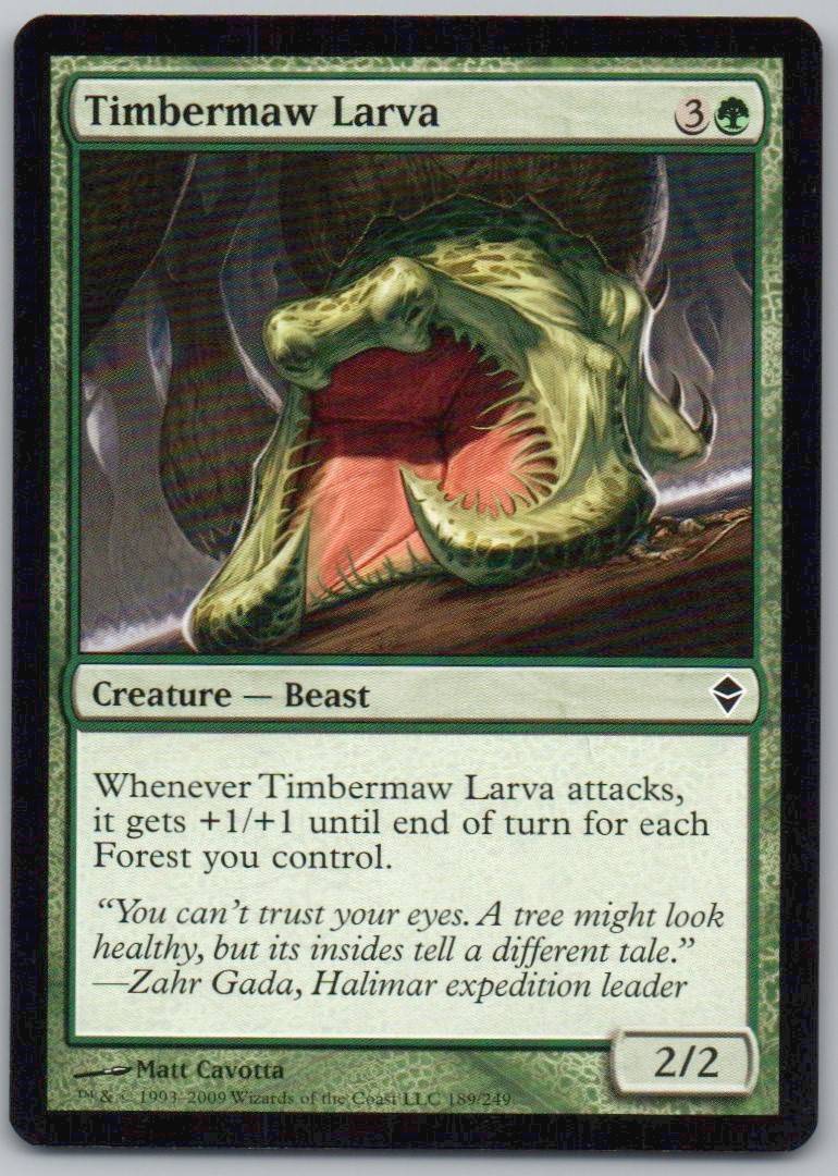 Timbermaw Larva 189 Normal Creature Card - Zendikar