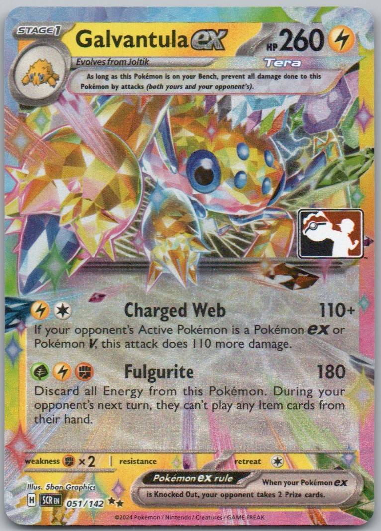 Galvantula ex 051 Play Lightning Card - Stellar Crown