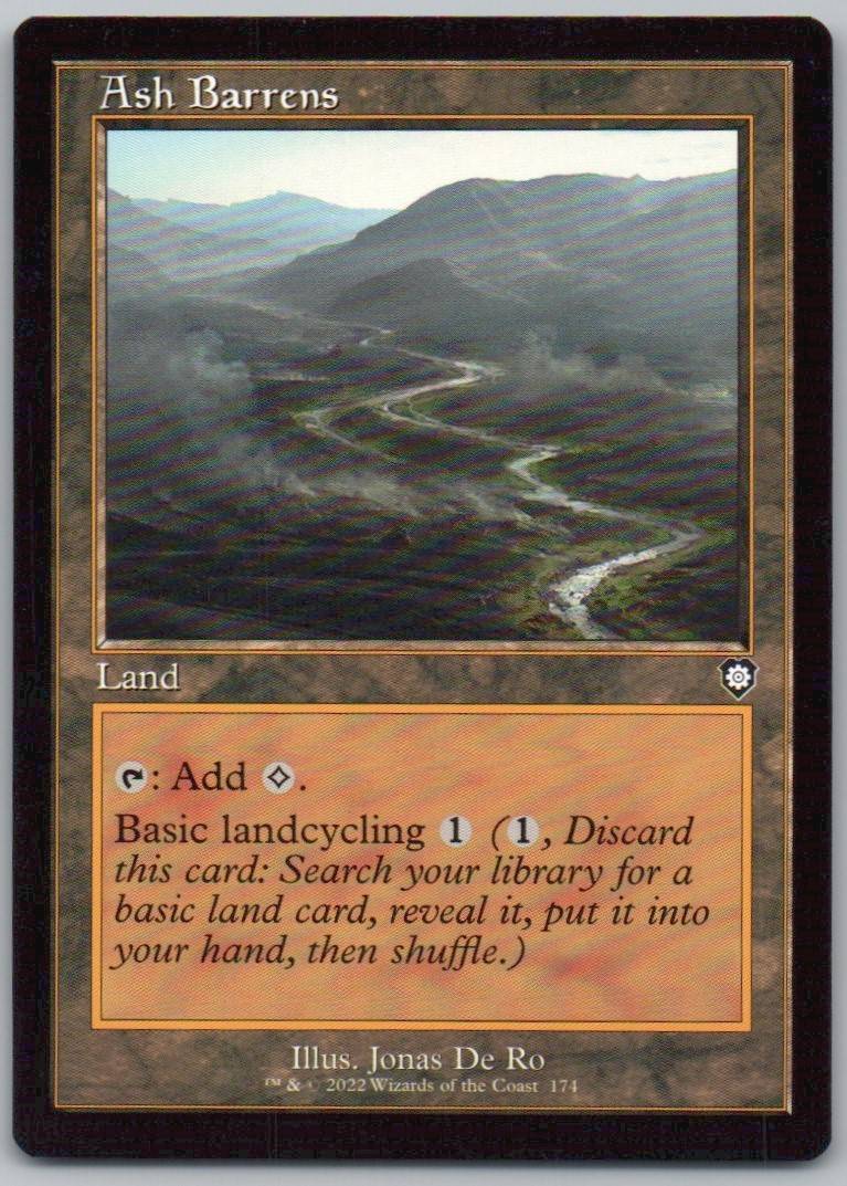 Ash Barrens (Retro Frame) 174 Normal Land Card - Commander: The Brothers' War
