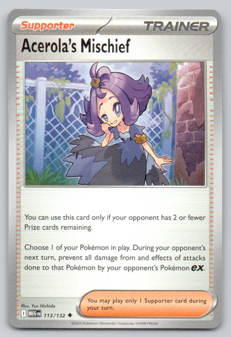 Acerola's Mischief 113 NOR Card - Mega Evolution