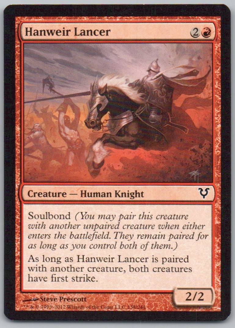 Hanweir Lancer 138 Normal Creature Card - Avacyn Restored