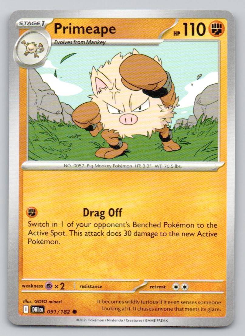 Primeape 091 NOR Card - Destined Rivals