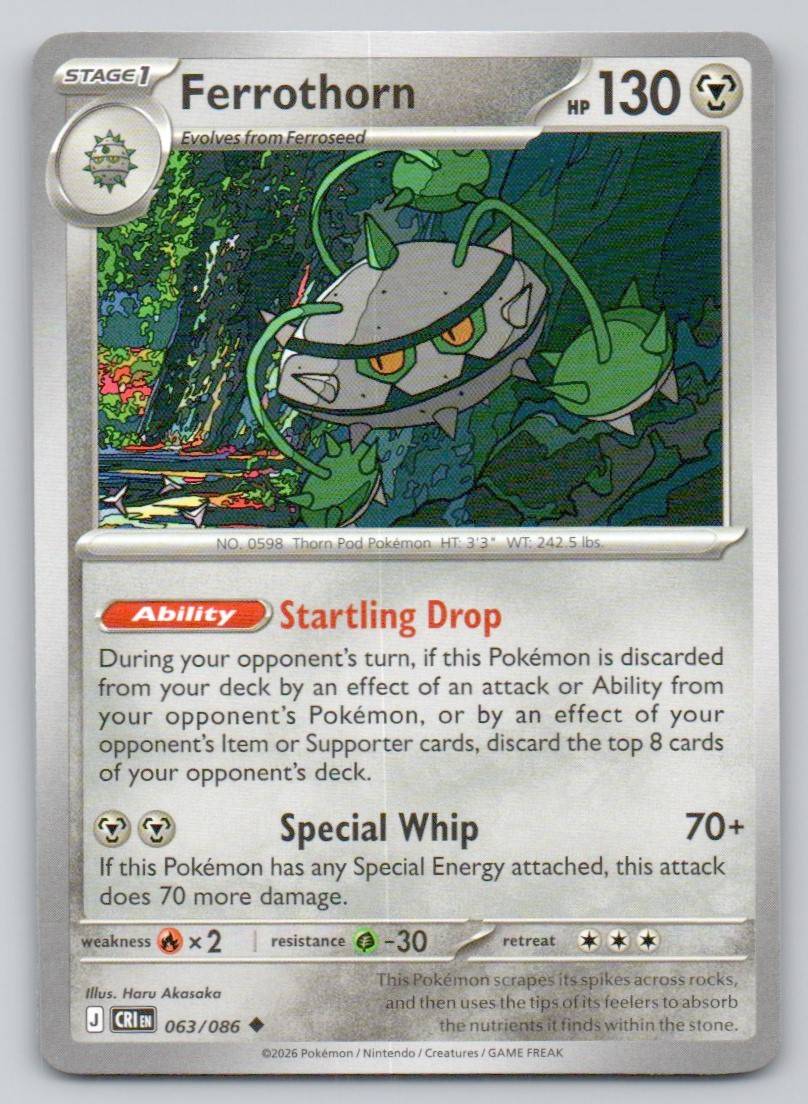 Ferrothorn 063 NOR Card - ME04: Chaos Rising