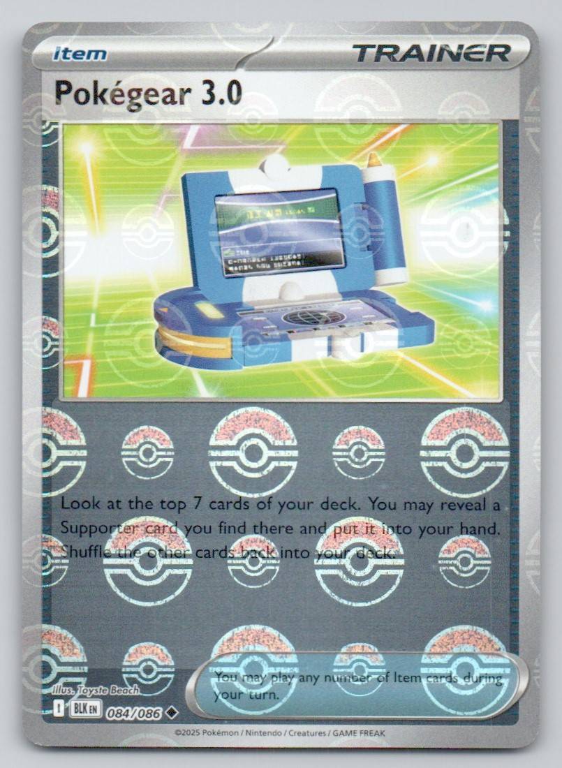 Pokegear 3.0 (Poke Ball Pattern) 084 HOL Card - Black Bolt