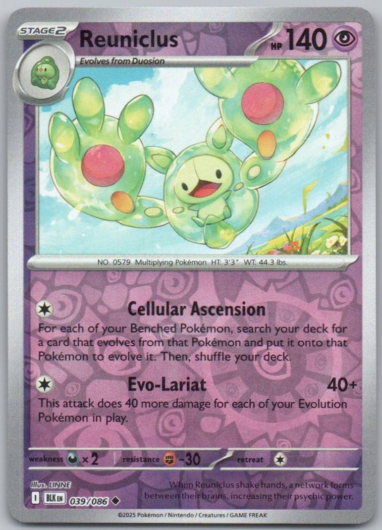 Reuniclus 039 REV Card - Black Bolt