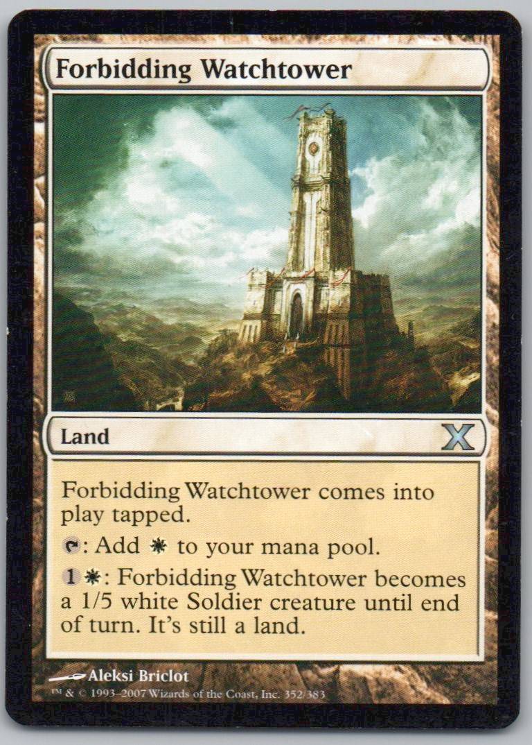 Forbidding Watchtower 352 Normal Land Card - 10th Edition