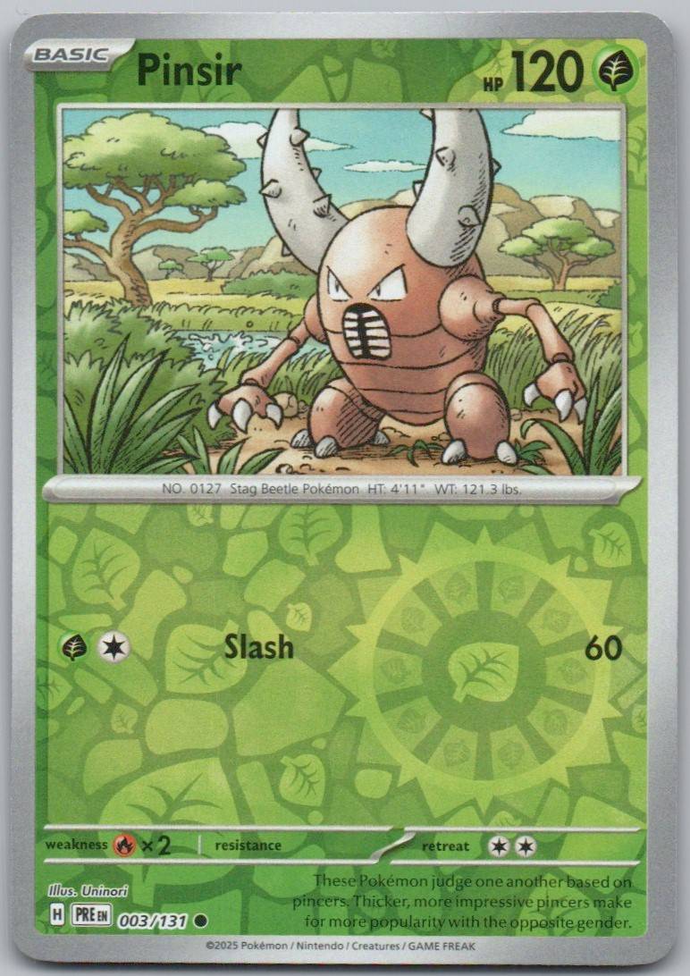 Pinsir 003 REV Card - Prismatic Evolutions