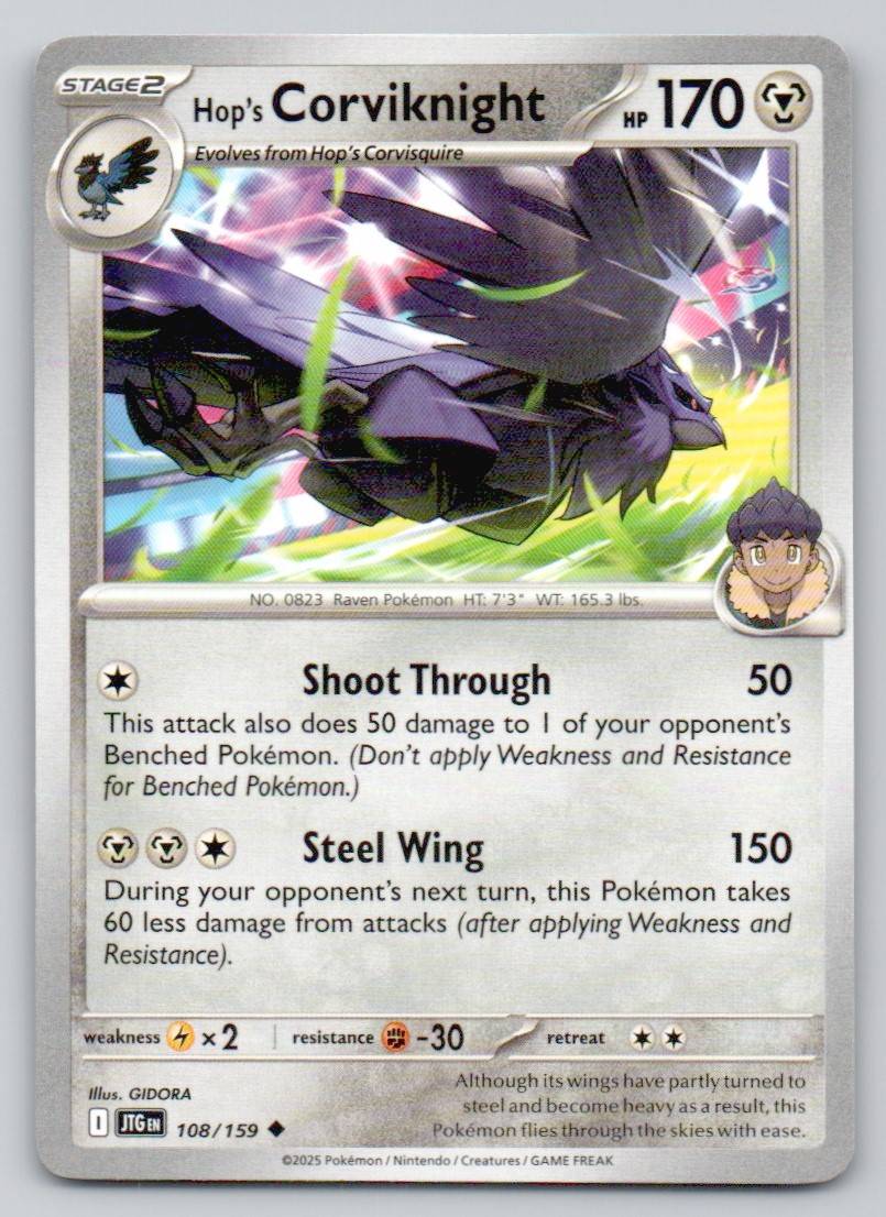 Hop's Corviknight 108 NOR Card - Journey Together
