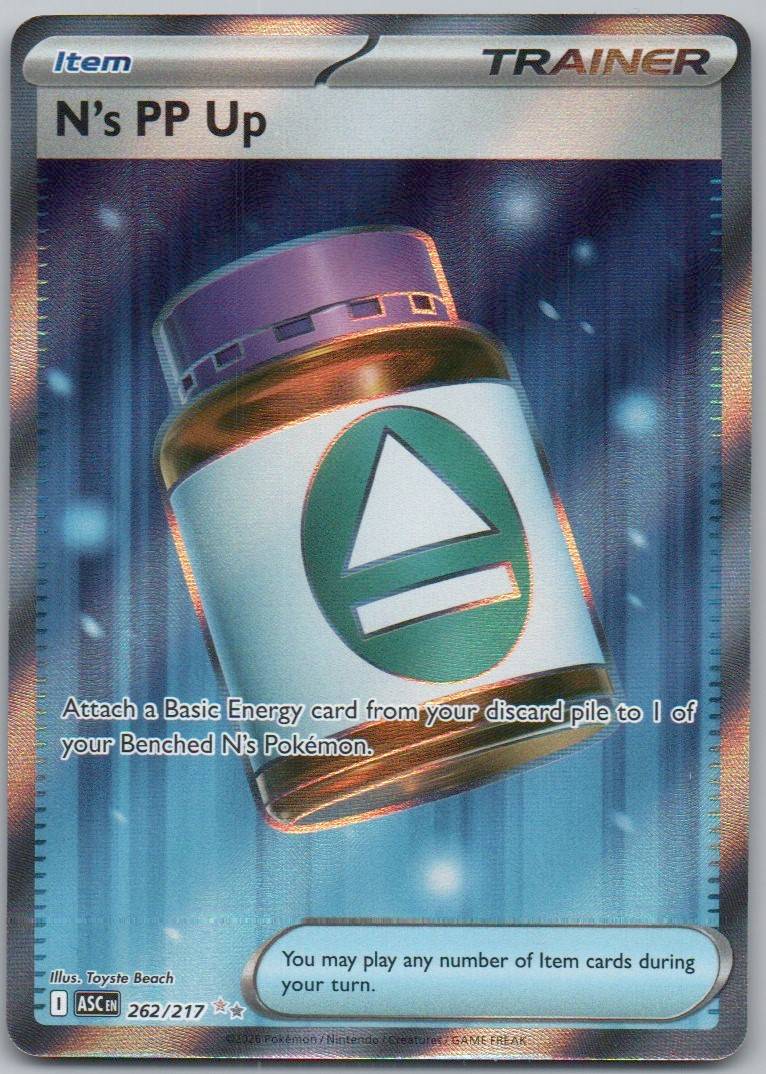 N's PP Up 262 Holo Trainer Card - Ascended Heroes
