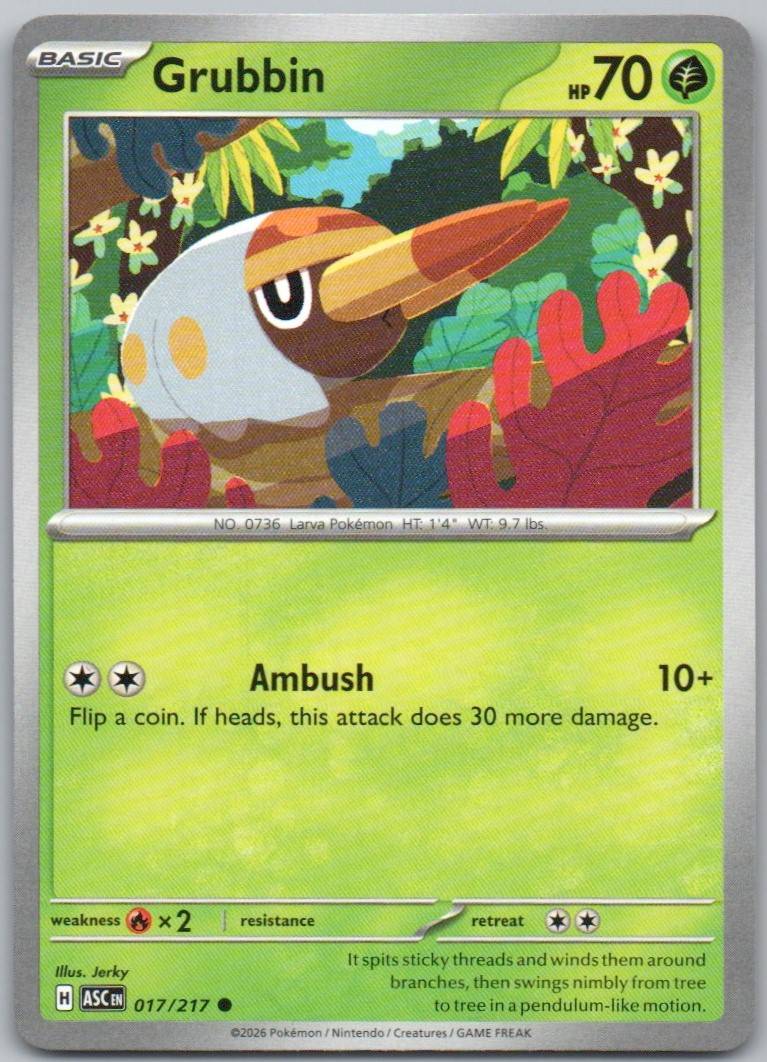 Grubbin 017 NOR Card - Ascended Heroes