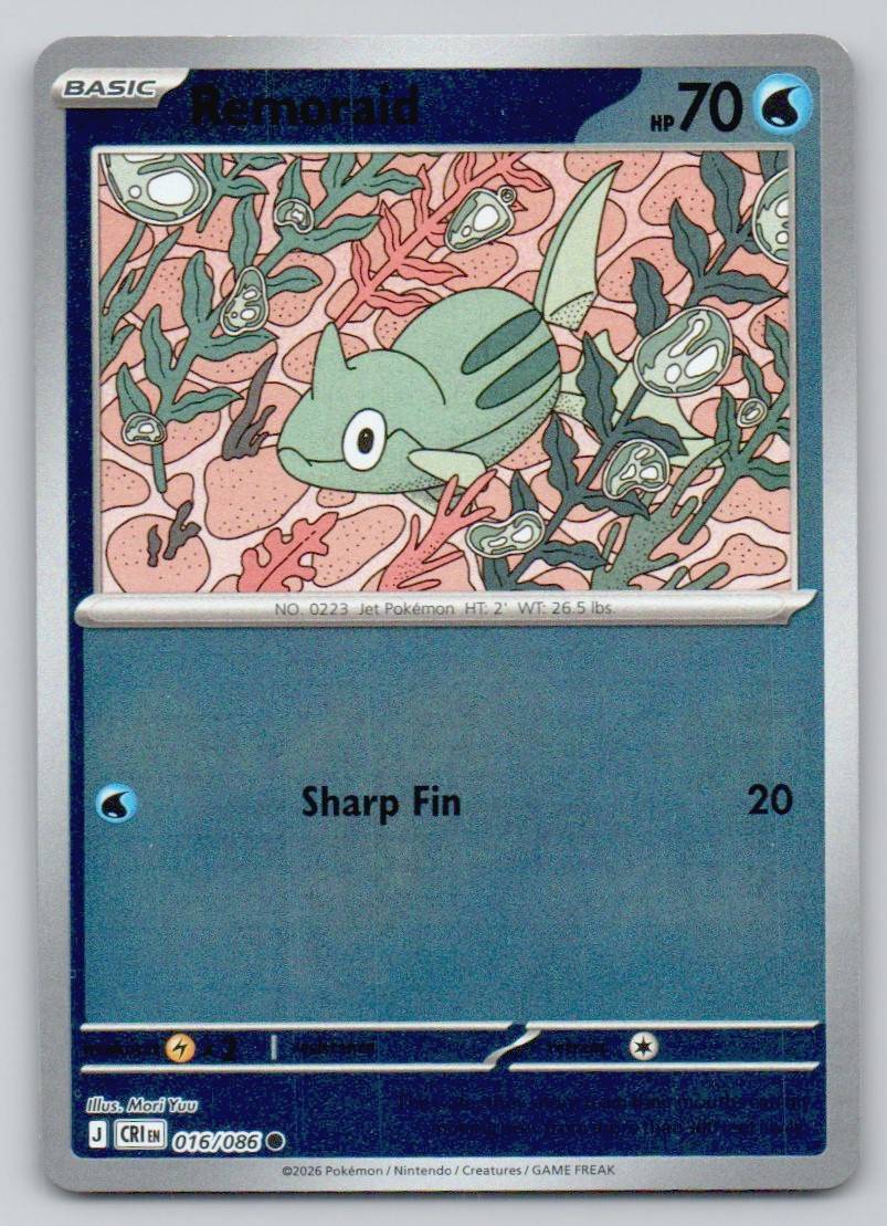 Remoraid 016 HOL Card - ME04: Chaos Rising