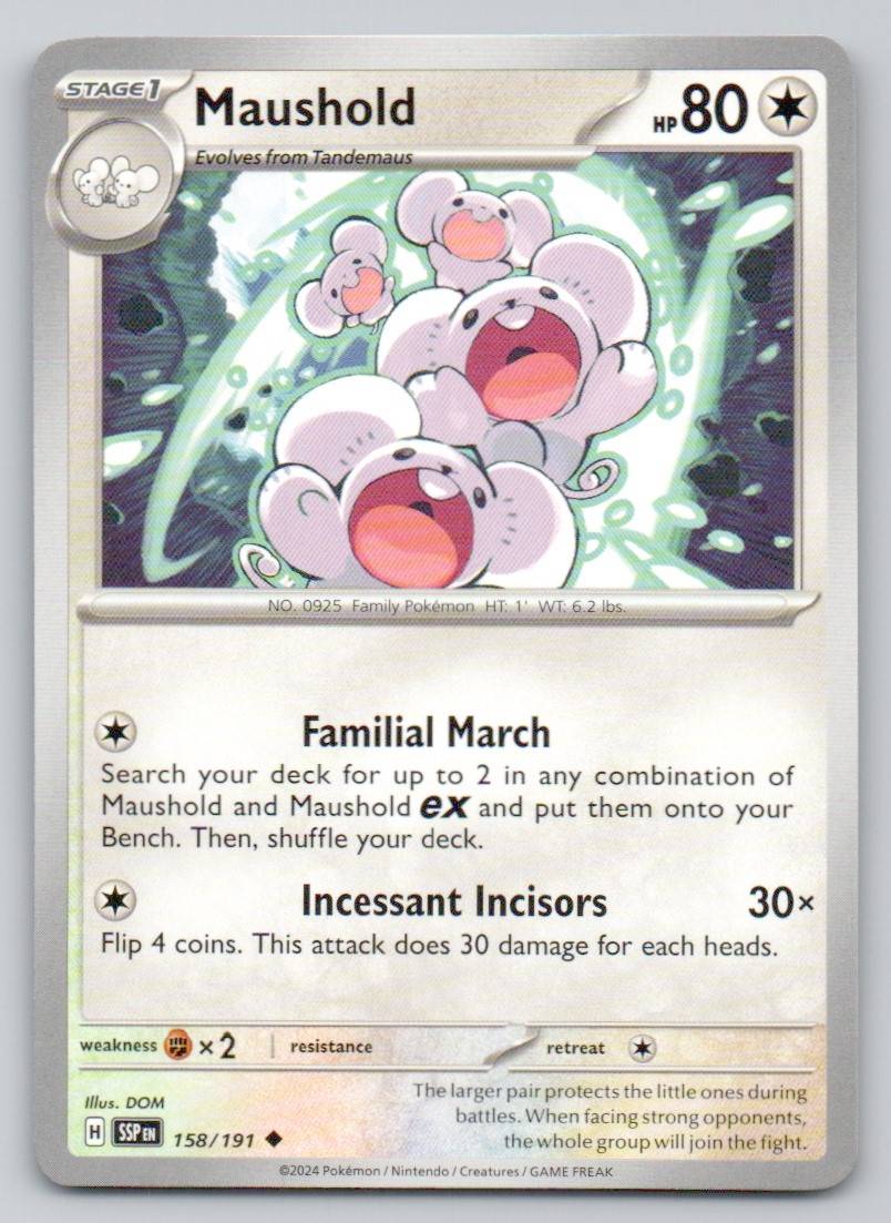 Maushold 158 NOR Card - Surging Sparks