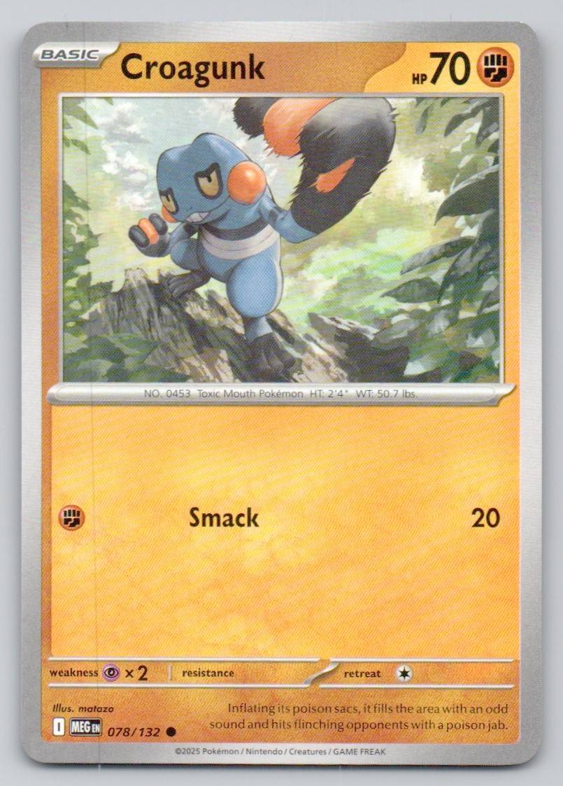 Croagunk 078 NOR Card - Mega Evolution