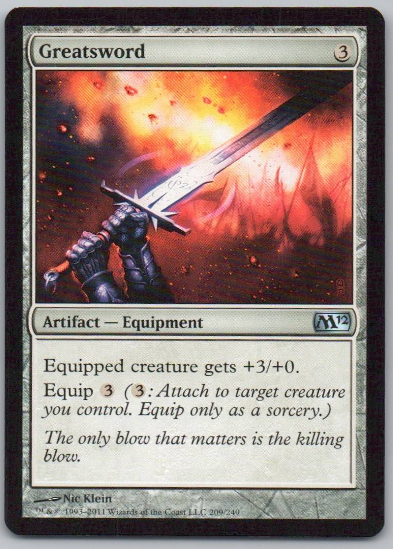 Greatsword 209 Normal Artifact Card - Magic 2012