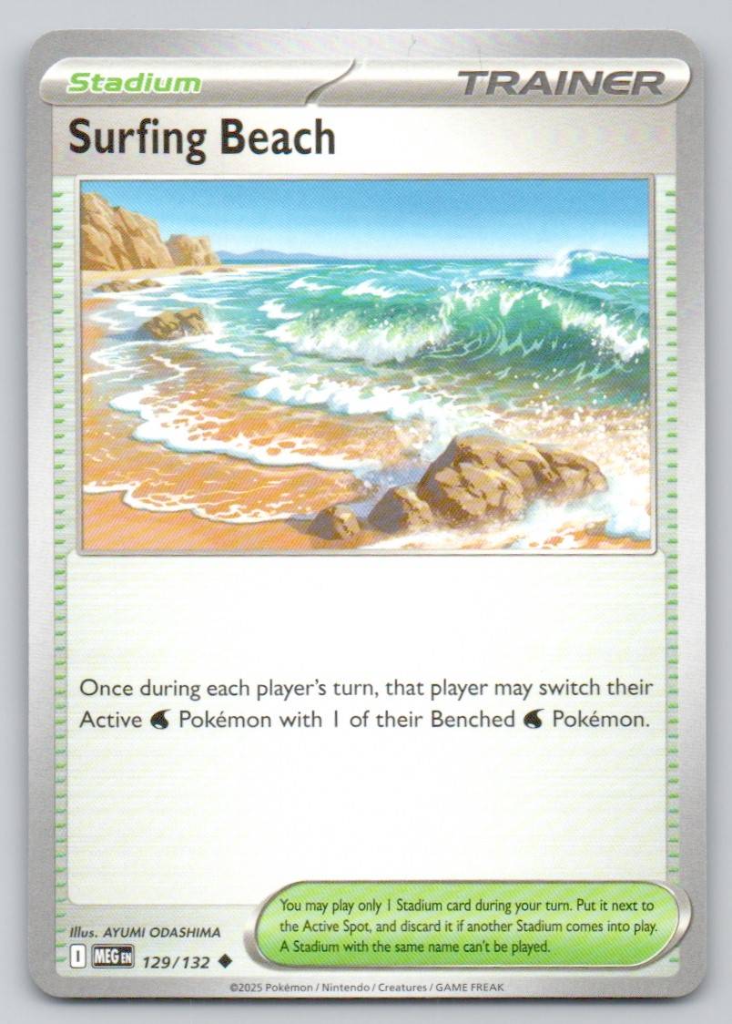 Surfing Beach 129 NOR Card - Mega Evolution